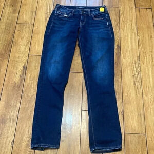 Silver Avery Jeans Women's Straight Leg Jeans - Dark Blue